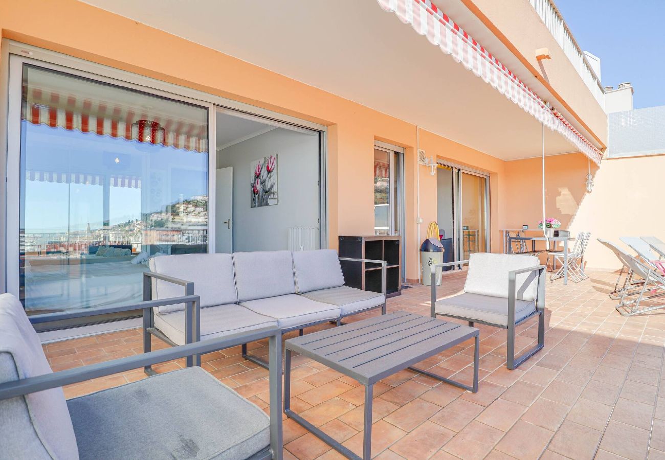 Apartment in Menton - 47-L'Alicanteproche gare, terrasse, vue mer