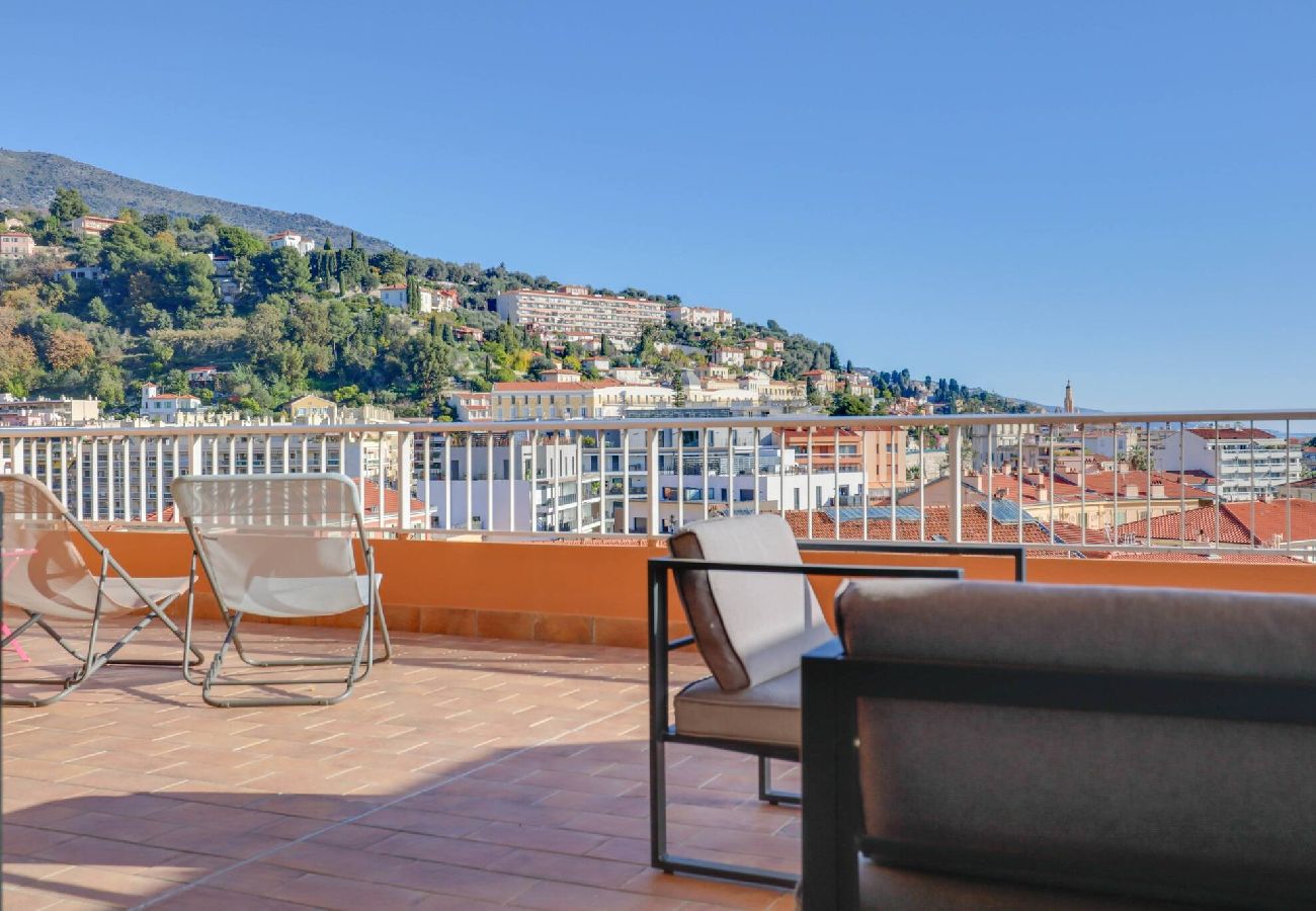 Apartment in Menton - 47-L'Alicanteproche gare, terrasse, vue mer