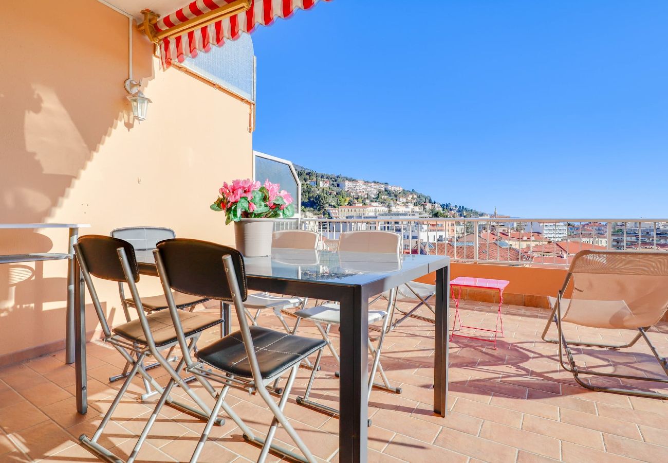 Apartment in Menton - 47-L'Alicanteproche gare, terrasse, vue mer